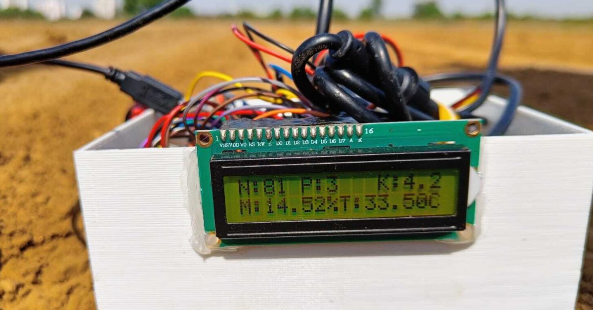 The device built by the students helps to test the three essential macronutrients that plants require for healthy growth.