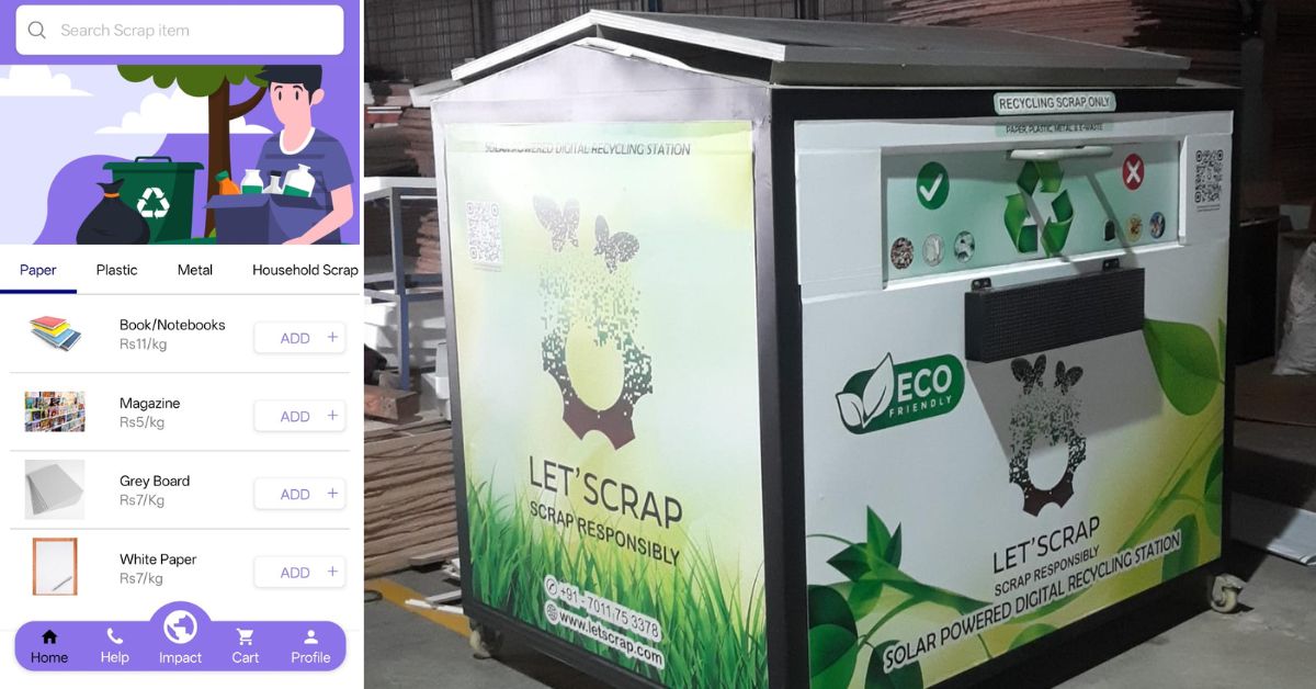 Let's Scrap provides a digital platform for scrap collection scheduling, documentation, and recycling processes.