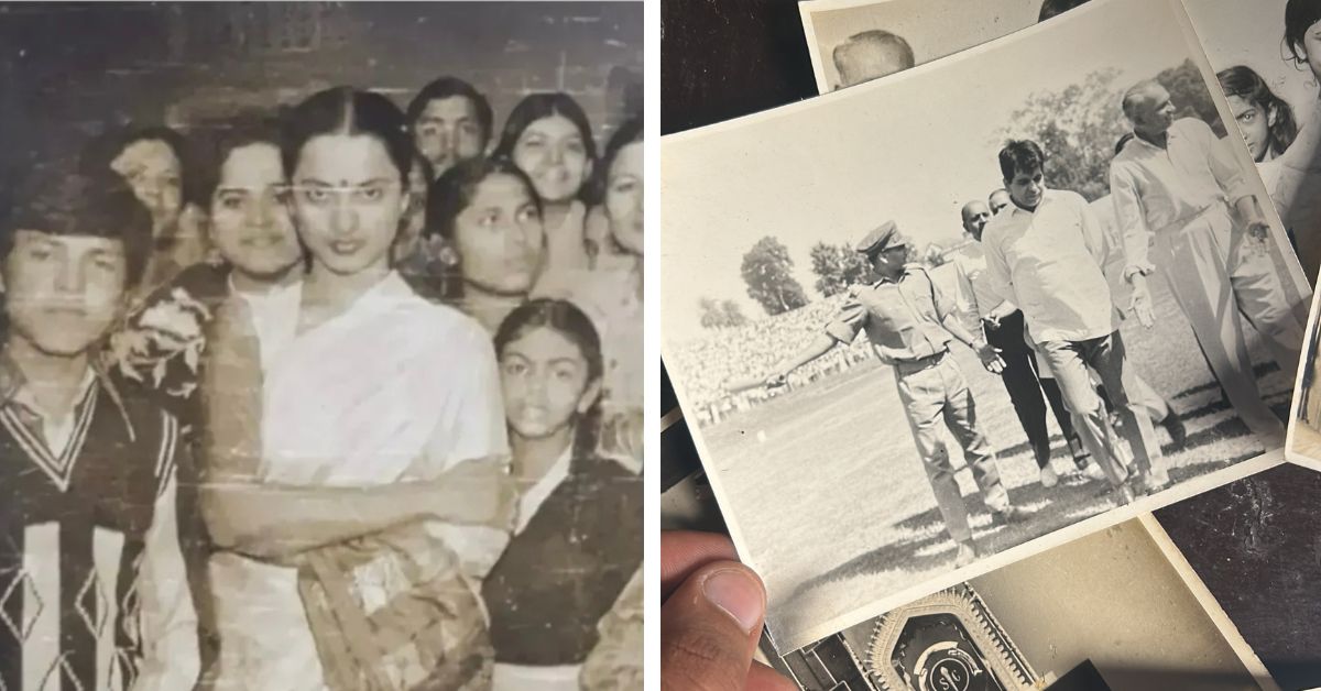 Archives of Umrao Jaan's cast featuring Rekha Ji (L) Dilip Kumar Ji attending a tournament organised by Taqi's late grandfather