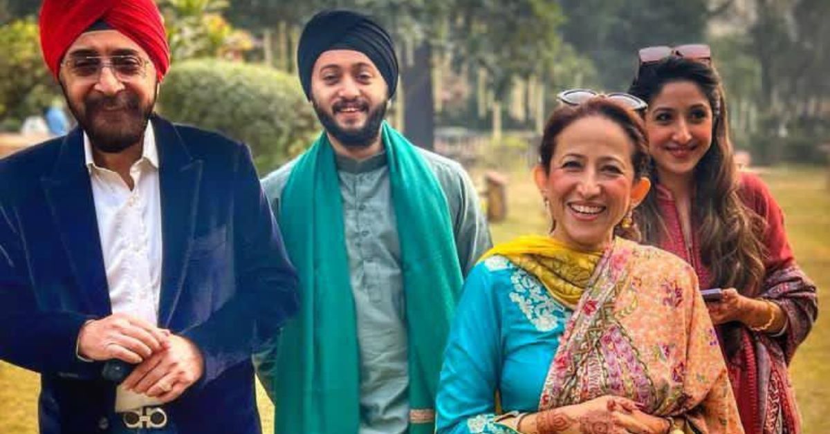 Bahaar with her parents and elder brother.