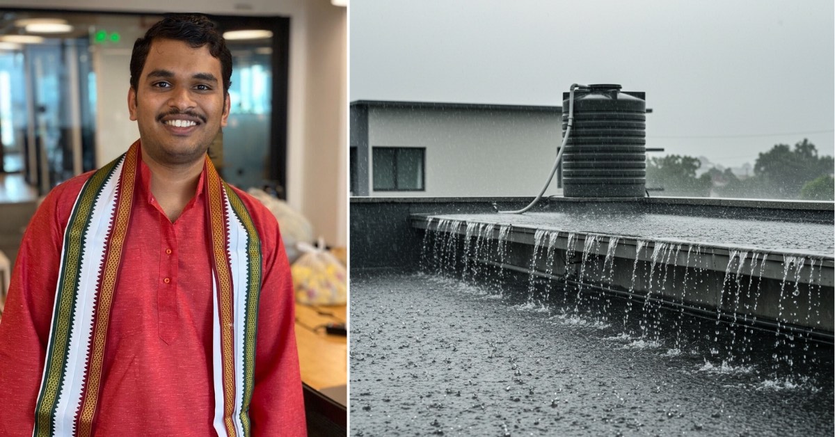 Ganesh developed a rainwater harvesting model that can be set up for under Rs 3 lakh per building.