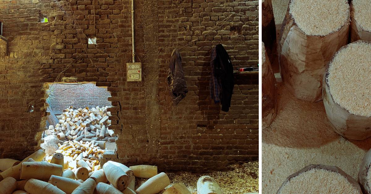 Tools and raw materials rest ready in Rajiv’s workshop, each part essential to the craft.