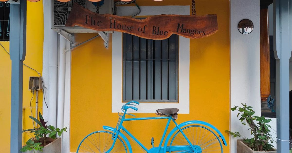 The House of Blue Mangoes features colonial style decor and Tamilian architecture