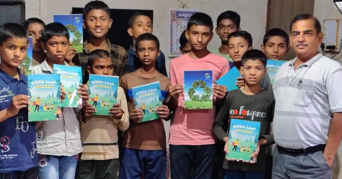 Pritu discovered manufacturers who could turn recycled paper into notebooks and provided them to children in need