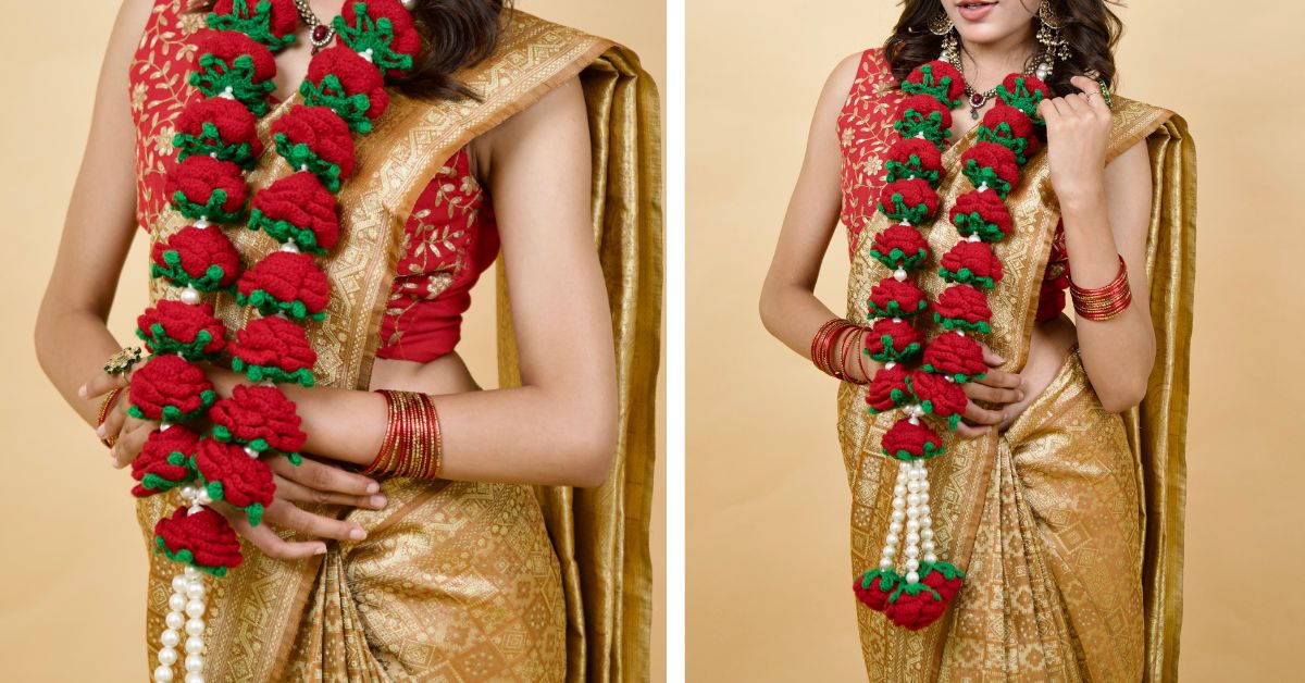A stunning creation by Enchanted Threads, founded by Ananya Malhotra.