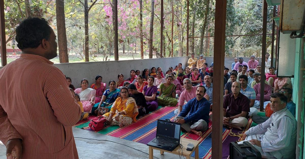 Parents and teachers gather on campus for Manthan, monthly dialogues on education and children’s needs.