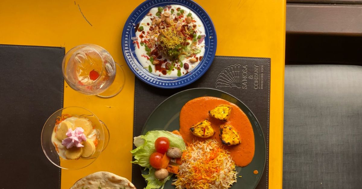The menu at Samosa & Company includes chaat, makhani, korma, dals, kebabs and vegetable platters 